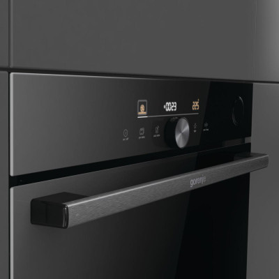 Gorenje Духовий шафа електричний, 77л, A+, пара, дисплей, Wi-Fi, чорний