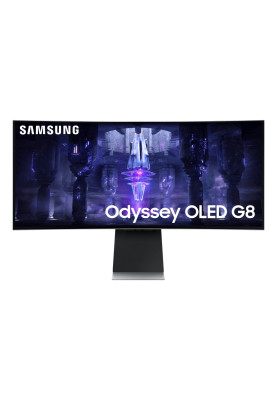Samsung Монітор 34" Odyssey OLED G8 G85SB microHDMI, miniDP, USB-C, VA, 3440x1440, 21:9, 175Hz, 0.03ms, CURVED
