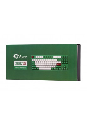 Akko Клавіатура механічна 3087 Matcha Red Bean 87Key, Cherry MX Silent Red, USB-A, EN/UKR, No LED, Зелений