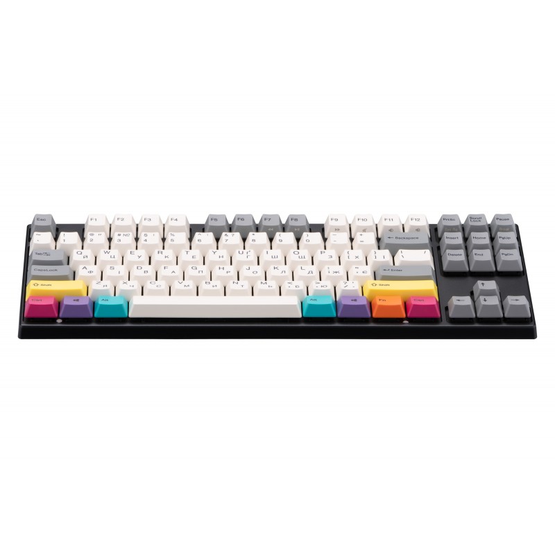 Varmilo Клавіатура механічна VEM87 CMYK 87Key, EC V2 Ivy, USB-A, EN/UKR, White Led, Чорний