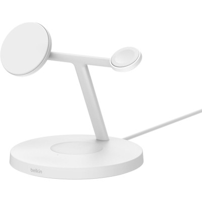 Belkin Зарядне пристрій бездротовий 3в1 Magnetic Pad Qi2 15Вт, білий