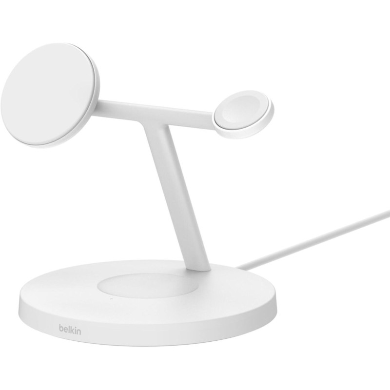 Belkin Зарядний пристрій бездротовий 3в1 Magnetic Pad Qi2 15Вт, білий