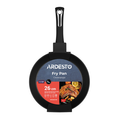 ARDESTO Сковорода Gemini Trento, 26см, алюміній, чорний