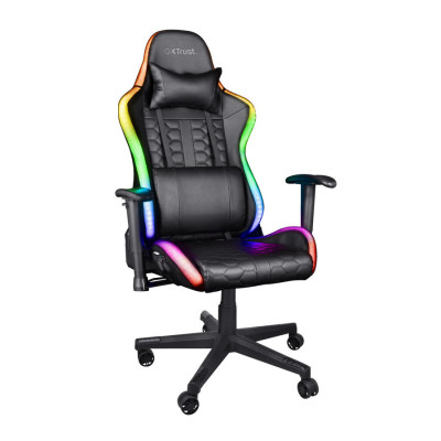 Trust Крісло GXT 716 Rizza, ПУ шкіра, 3D-Armrests, RGB, чорний