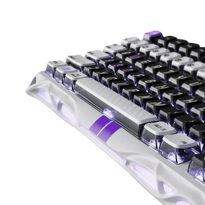 GravaStar Клавіатура механічна Mercury V75 80keys, Magnetic Jade Pro, 8K, USB-A, RGB, Mecha Gray