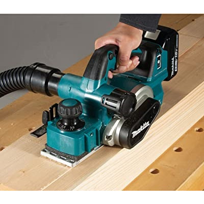 Makita Рубанок DKP181ZU акум., 18В, 11000 об/хв, 82 мм, 3мм, 3.6 кг, SOLO