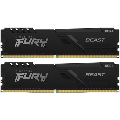 Kingston Пам'ять ПК DDR4 32GB KIT (16GBx2) 3200 FURY Beast Black
