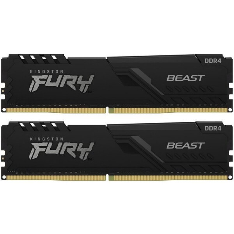 Kingston Пам'ять ПК DDR4 32GB KIT (16GBx2) 3200 FURY Beast Black