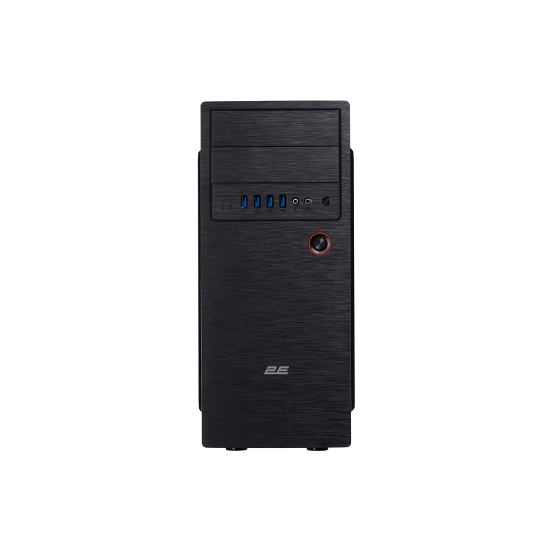 2E Корпус Alfa E1802 без БЖ 4xUSB3.0, VGA 320мм, ATX, чорний