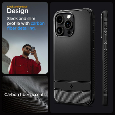 Spigen Чохол для Apple iPhone 15 Pro Max Rugged Armor MagFit, Matte Black