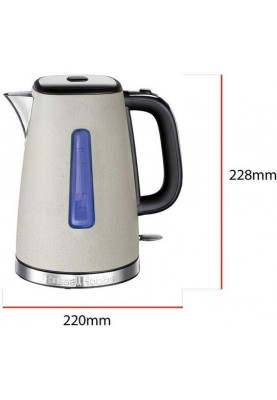 Russell Hobbs Електрочайник Luna Stone, 1.7л, метал, під камінь, бежевий