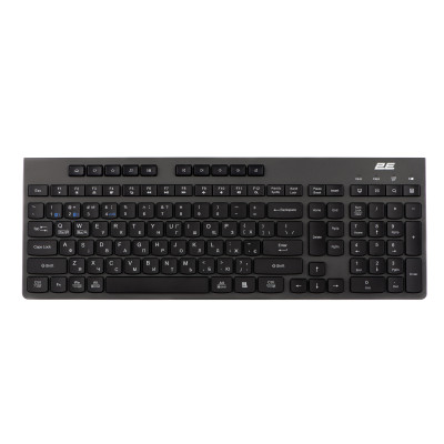 2E Клавіатура мембранна KS280 120key, WL/BT, EN/UK, silent, чорно-сіра