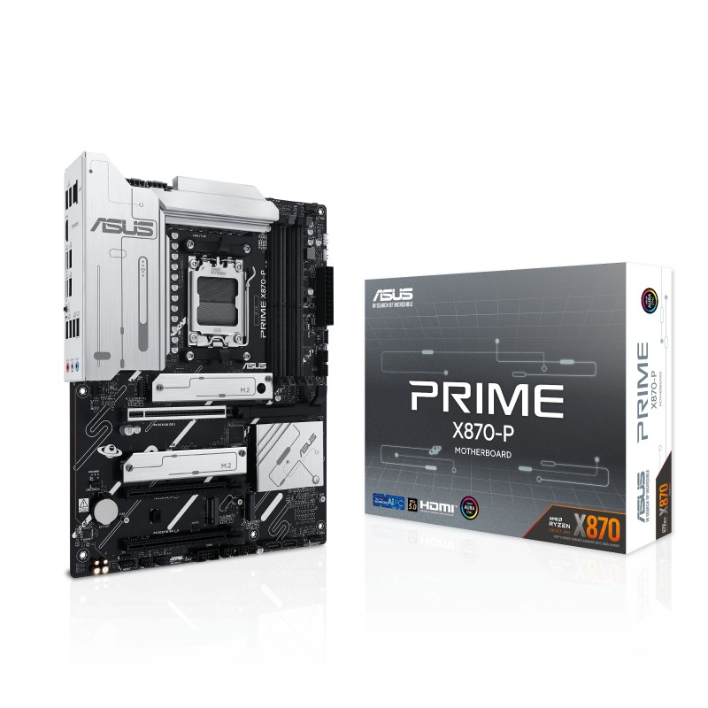 ASUS Материнcька плата PRIME X870-P sAM5 X870 4xDDR5 M.2 HDMI ATX