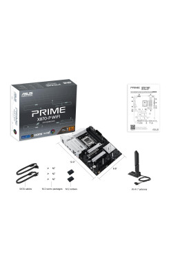ASUS Материнська плата PRIME X870-P WIFI sAM5 X870 4xDDR5 M.2 HDMI WiFi BT ATX