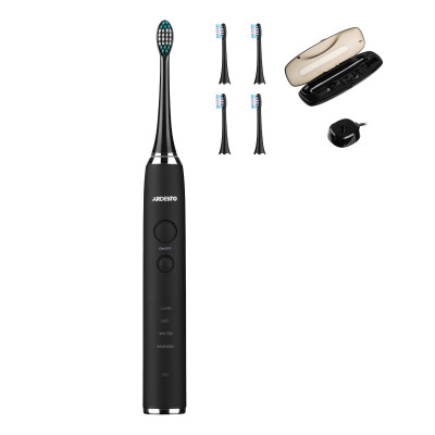 ARDESTO Щітка зубна електр., ETB-211B, 40т. колив/хв, насадок-5, футляр, IPX7, чорний