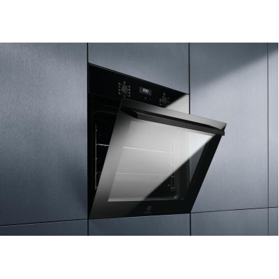 Electrolux Духовий шафа електричний, 65л, А, пара, дисплей, конвекція, телескопічні напрямні, чорний