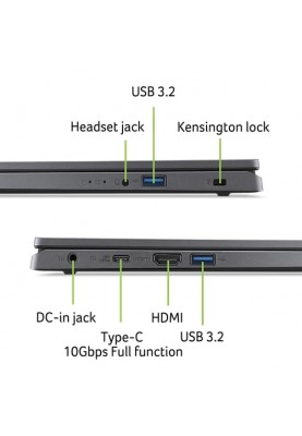 Acer Ноутбук Extensa EX215-23 15.6" FHD IPS, AMD R3-7320U, 16GB, F512GB, UMA, Lin, сірий