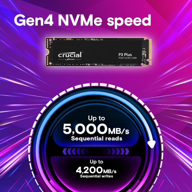 Micron Накопичувач SSD Crucial M.2 4TB PCIe 4.0 P3 Plus