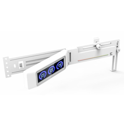 Zalman Тримач VGA з дисплеєм Zalman ZM-VS3 DS, 5V 3Pin ARGB, USB 9Pin ARGB, білий