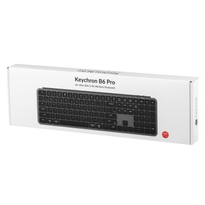 Keychron Клавіатура мембрана B6 Pro, USB/WL/BT, space gray