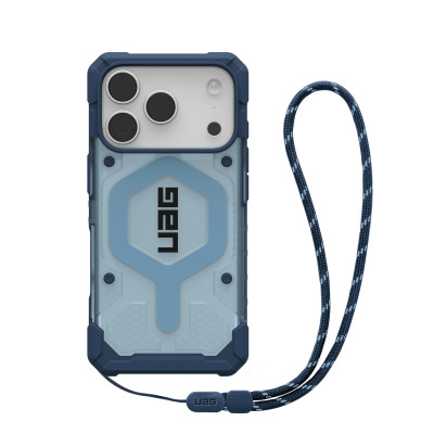 UAG Чохол+ремінець UAG для iPhone 17 Pro, Pathfinder Clear MagSafe Bundle, Blues Lanyard