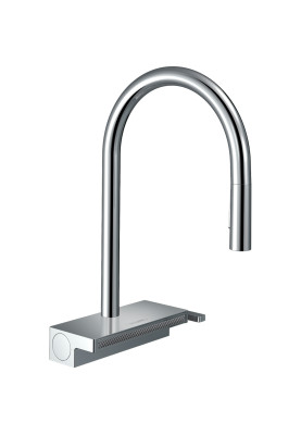 Hansgrohe Змішувач для кухні Aquno Select M81, довж.виливу - 220мм, поворотний, витяжний, 1 важіль, хром