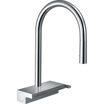 Hansgrohe Змішувач для кухні Aquno Select M81, довж.виливу - 220мм, поворотний, витяжний, 1 важіль, хром