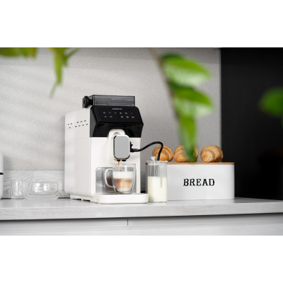 ARDESTO Кавомашина, 2л, зерно, автомат.капуч, дисплей, авторецептів -9, біло-чорний