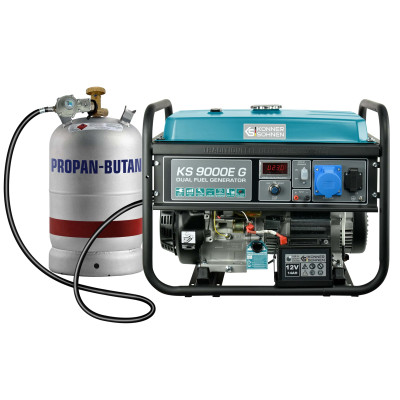 Könner & Söhnen Генератор газово-бензиновий KS 9000E G, 230В, 6.5кВт, електростартер, 83.0кг Könner & Söhnen Генератор газово-бензиновий KS 9000E G, 230В, 6.5кВт, електростартер, 83.0кг