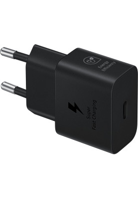 Samsung Зарядний пристрій мережевий 25Вт USB-С, кабель USB-C > USB-C, 1м, чорний