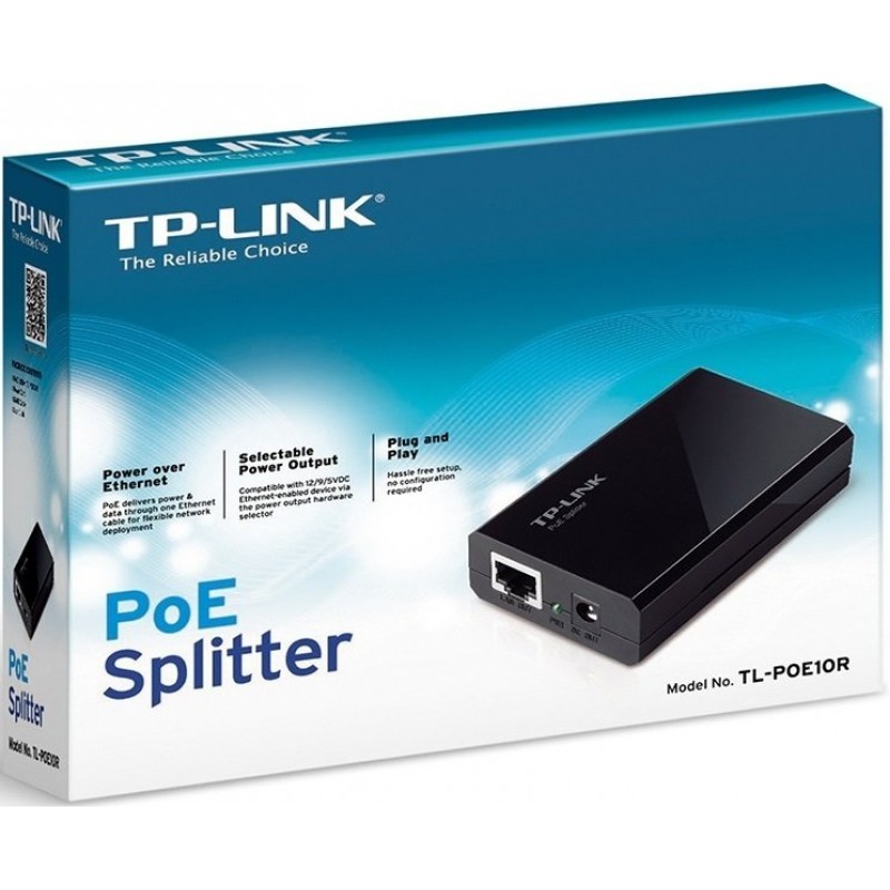 TP-Link Сплітер TP-LINK POE10R 1xGE, 1xGE PoE PD, 15.4Вт