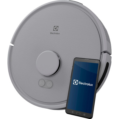 Electrolux Робот-пилосос, h=10см, волога прибирання, конт пил -0.3л, вода -0.3л, автон. робота до 140хв, Wi-Fi, сірий Electrolux Робот-пилосос, h=10см, волога прибирання, конт пил -0.3л, вода -0.3л, автон. робота до 140хв, Wi-Fi, сірий