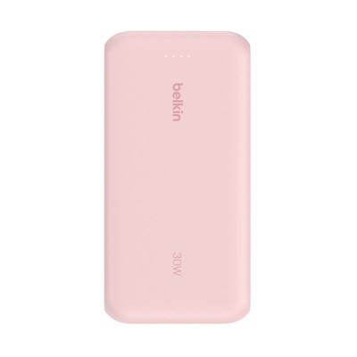 Belkin Акумулятор портативний літій-іонний Power Bank Belkin 20000мА·рік, 20Вт, з інтегрованим кабелем USB-C, рожевий