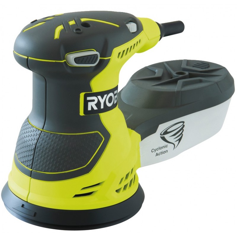 Ryobi Шліфмашина ексцентрикова ROS300, 93х185мм, 300Вт, 0-13000 об / хв, 2.3кг