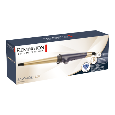 Remington Плойка Sapphire Luxe, конусна, D-13-25 mm, 130-200С, чохол, кераміка, сапфіровий