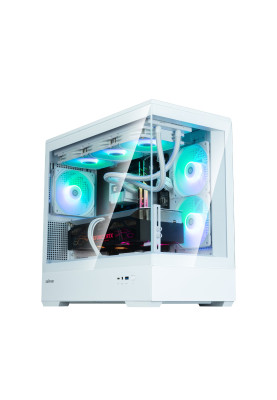 Zalman Корпус P30 White V2, без БР, 1xUSB3.0, 1хUSB Type-C, 3x120мм ARGB, TG Front/Side Panel, mATX, білий