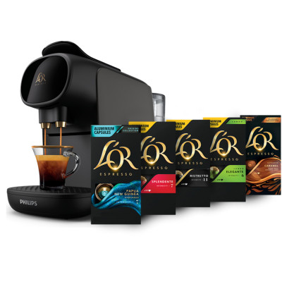 L`OR Кавомашина Philips Barista Sublime, 0.8л, капсули, чорний