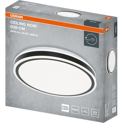 Osram Світильник накладний CEILING NOIR 380мм Round 24Вт 4000K Osram Світильник накладний CEILING NOIR 380мм Round 24Вт 4000K