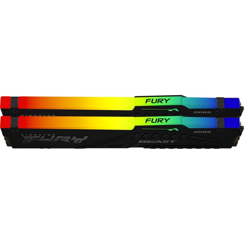 Kingston Пам'ять до ПК DDR5 5200 16GB KIT (8GBx2) FURY Beast RGB