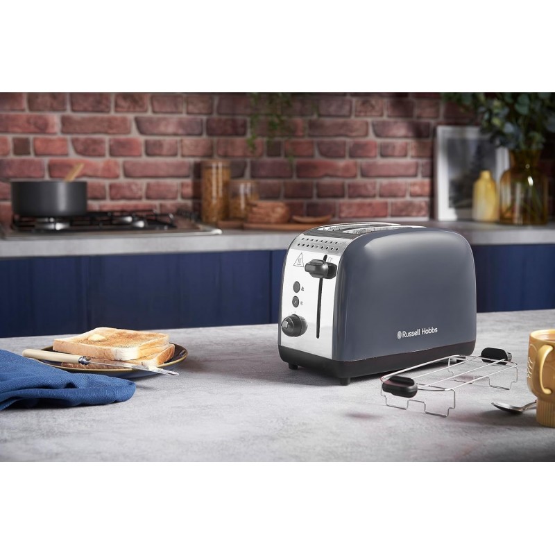 Russell Hobbs Тостер Colours Plus, 1600Вт, нержав., підігрів,разморозка, сірий