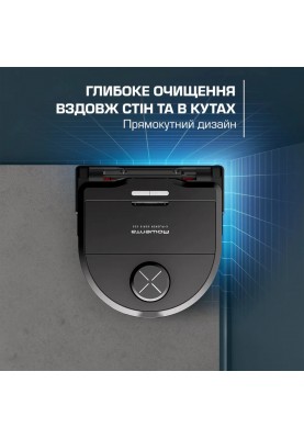 Rowenta Робот-пилосос миючий X-Plorer Serie 220+, 5600ПаВт, h=9.7см, 0.35л, конт пилок -0.22л, автон. робота до 120хв, чорний