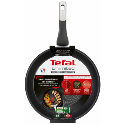 Tefal Сковорода Unlimited, 24см, алюміній, чорний