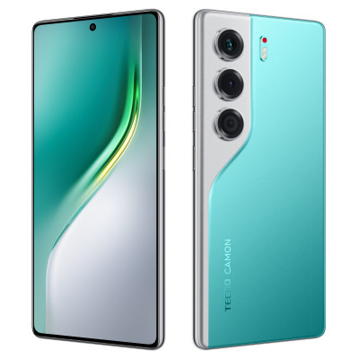 TECNO Смартфон Camon 40 (CM5) 6.78" 8/128ГБ, 2SIM, 5200мА•год, Emerald Lake Green