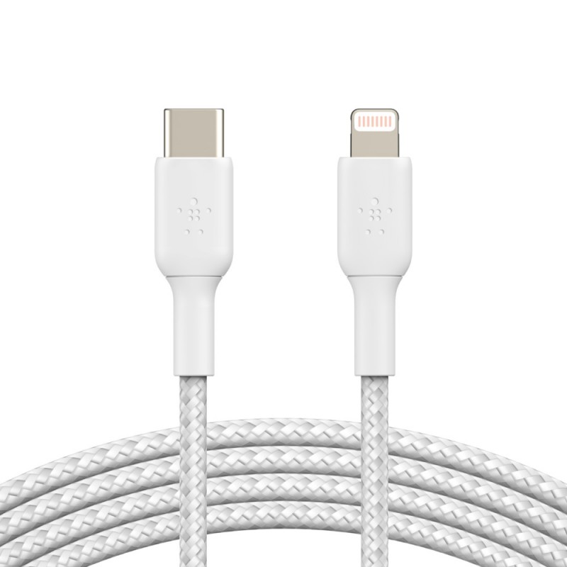 Belkin USB-С - Lightning, BRAIDED[2m, white]