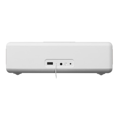 2E Акустична док-станція SmartClock Wireless Charging, Alarm Clock, Bluetooth, FM, USB, AUX White