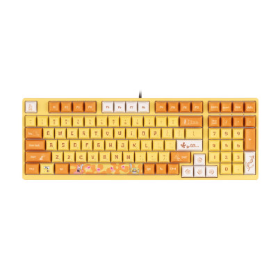 Akko Клавіатура механічна 3098S Sponge Bob 98Key, CS Starfish, USB-A, Hot-swappable, EN/UKR, RGB, Жовтий