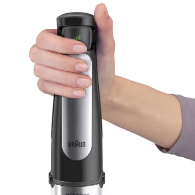 Braun Блендер заглибний Multiquick 7Х, 850Вт, чаша-600мл, мультишвидкісний, чорно-сірий