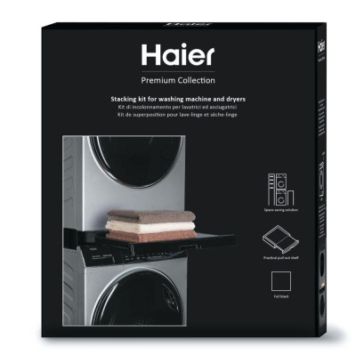 Haier Комплект монтажний для з'єднання пральної машини з сушильною машиною, 47-60см, чорний