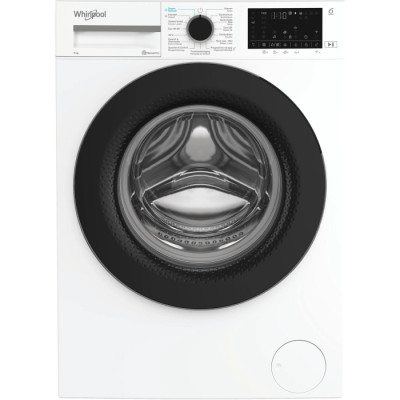 Whirlpool Пральна машина фронтальна, 9кг, 1400, A, 58см, дисплей, пара, інвертор, люк чорний, білий