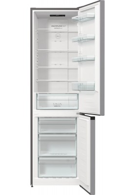 Gorenje Холодильник з нижн. мороз. камерою, 200х60х60см, 2 двері, 235(96)л, А++, NoFrost+, Зона св-ті, сірий